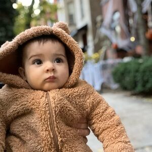 Old Navy Brown Fleece Baby One Piece
